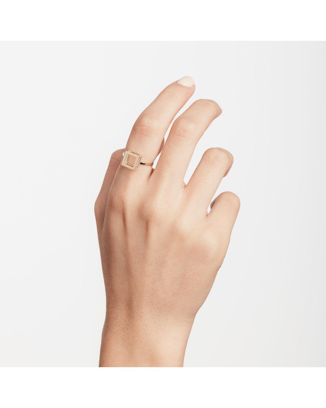 Sheida Farrokhi Metallic Square Ring