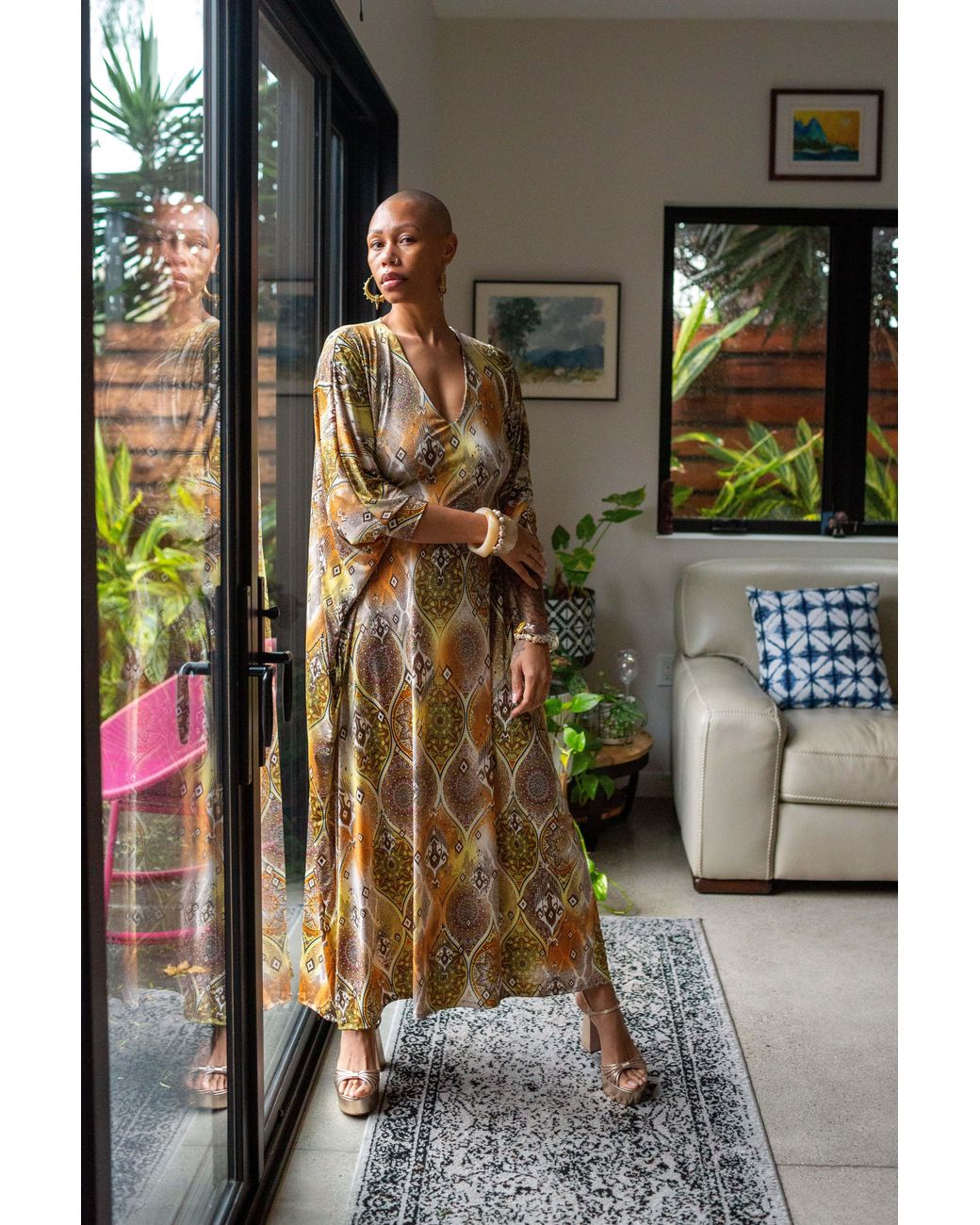 Jennafer Grace Metallic Gracie Caftan