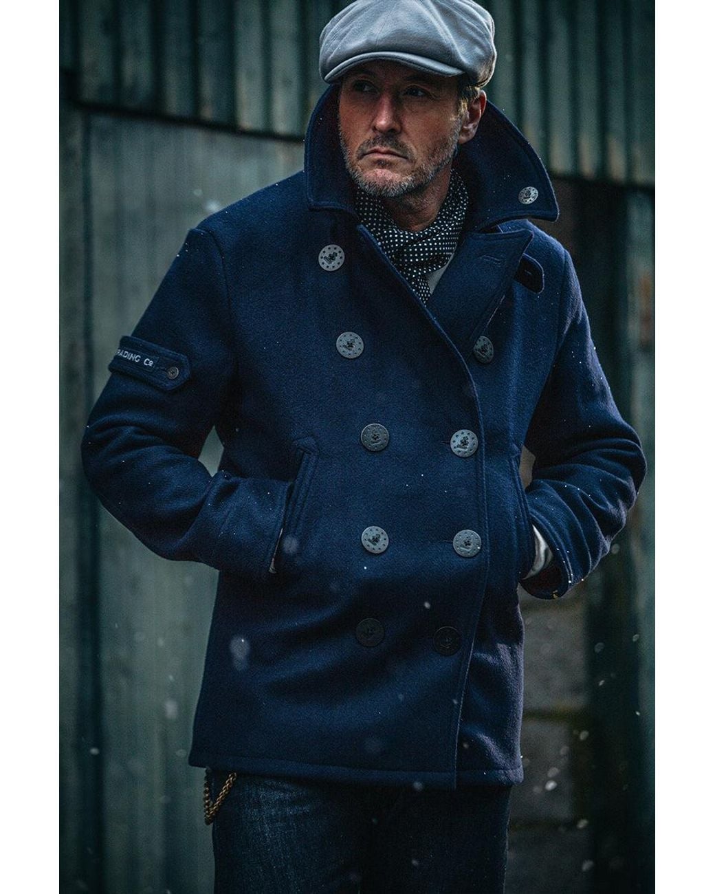 &SONS Trading Co Blue Boardwalk Peacoat for men
