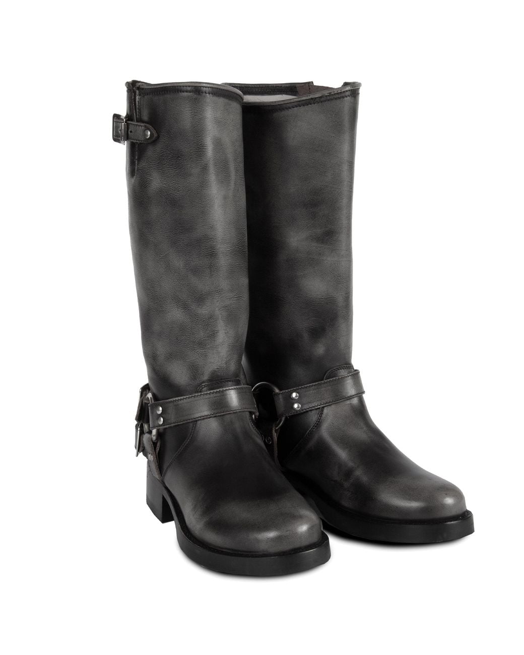Urbnkicks Black Tall Biker Boots