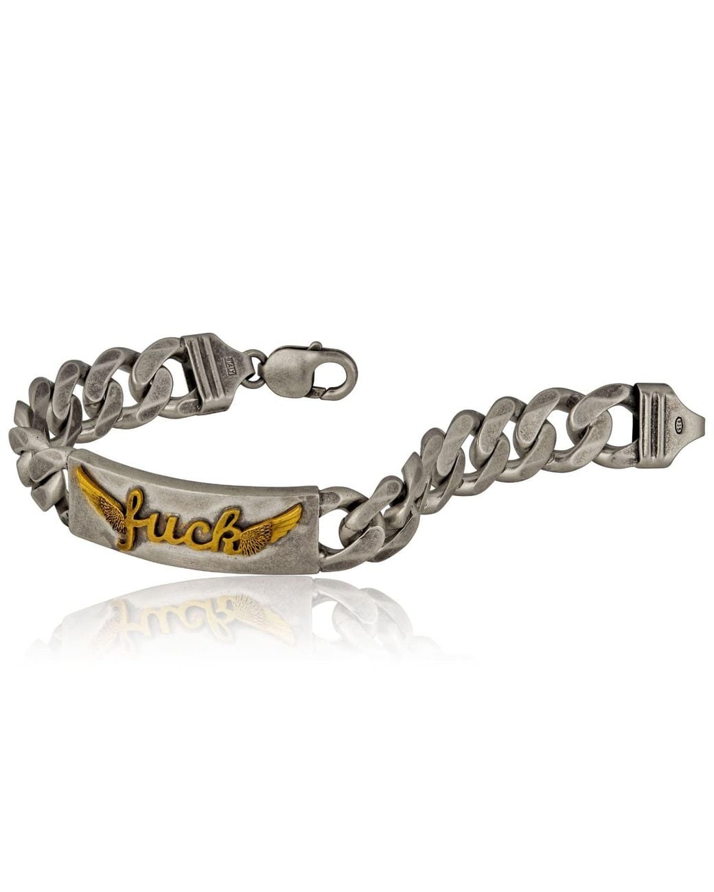 Cartography Metallic Flying Fuck Identification Bracelet for men