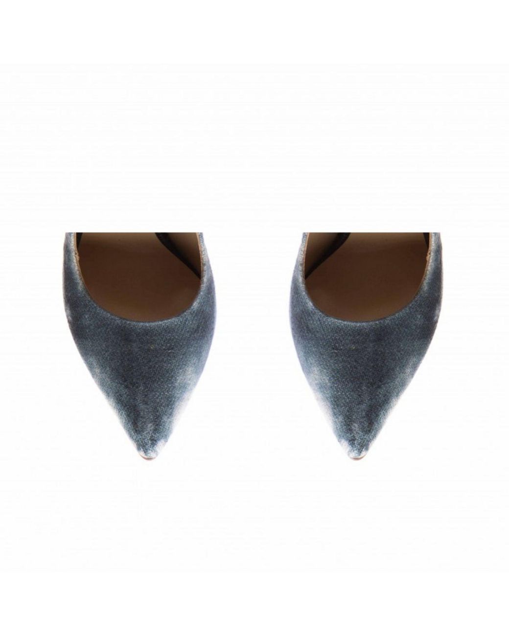 The 5Th Element Blue Washed Denim Stiletto Pumps
