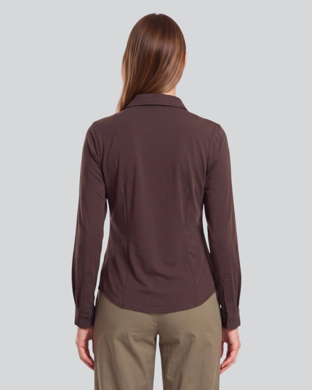 Lords of Harlech Purple Stephanie Brownie Lyocell Stretch Long-Sleeve Shirt