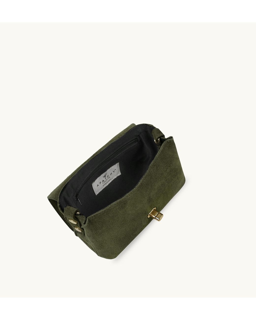 Apatchy London Green The Maisie Mini Suede Bag
