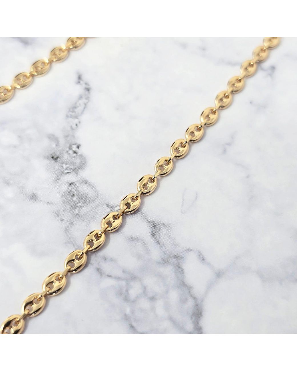 Sophelia Metallic Coffee Bean Plated Chain Necklace Luxe