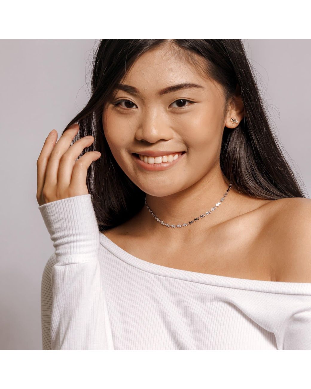 Cloud Haven Metallic The Companion Logo Choker