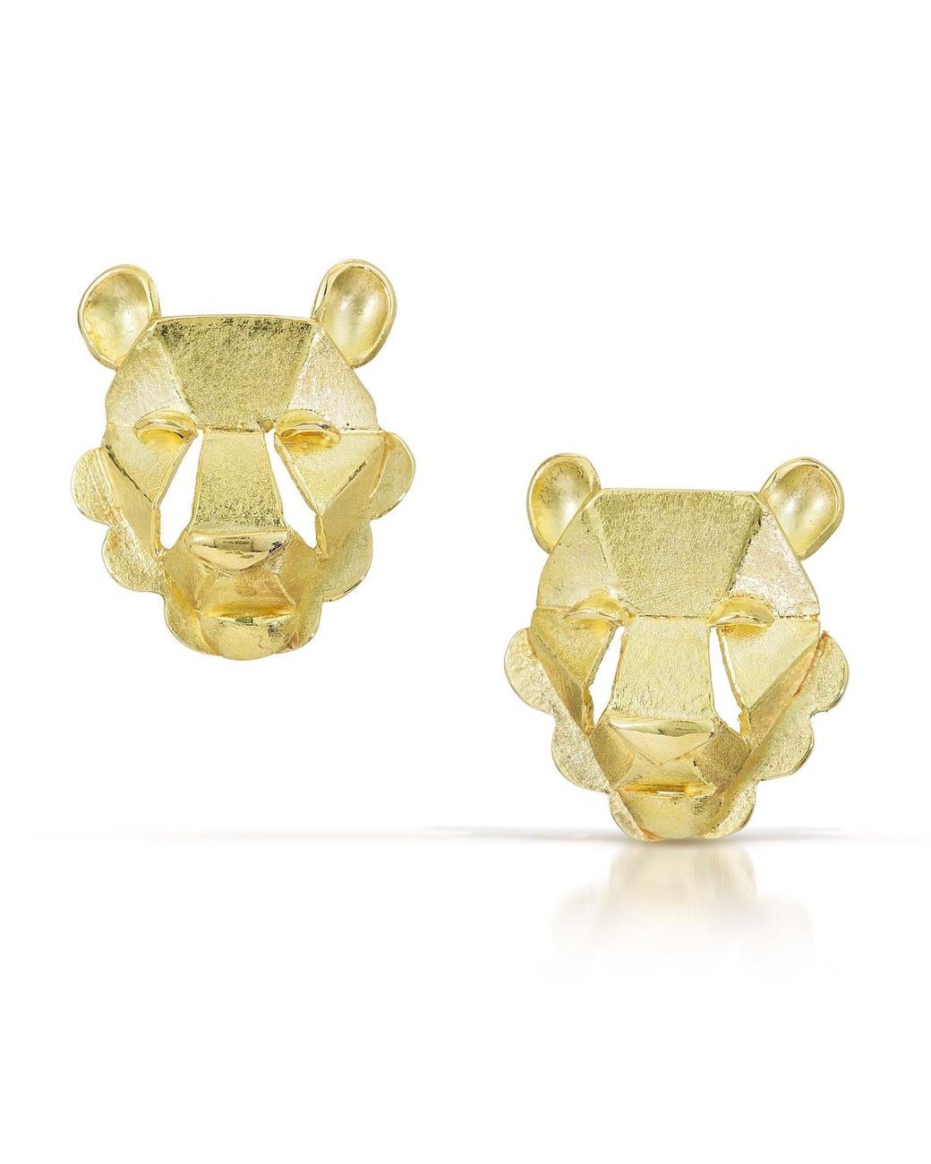 Seth Michael Studio Metallic Lion Stud Earrings
