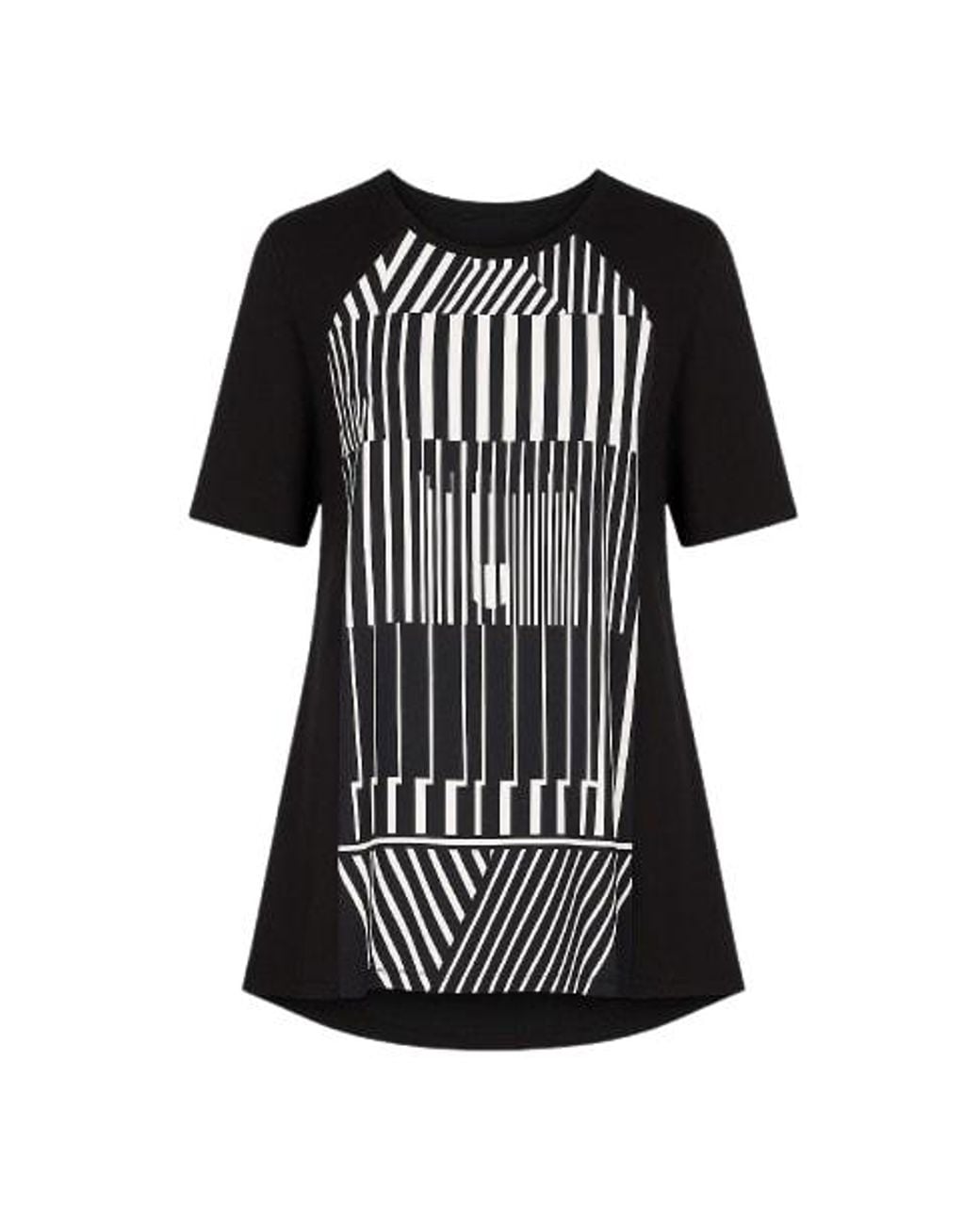 Conquista Black Print Top