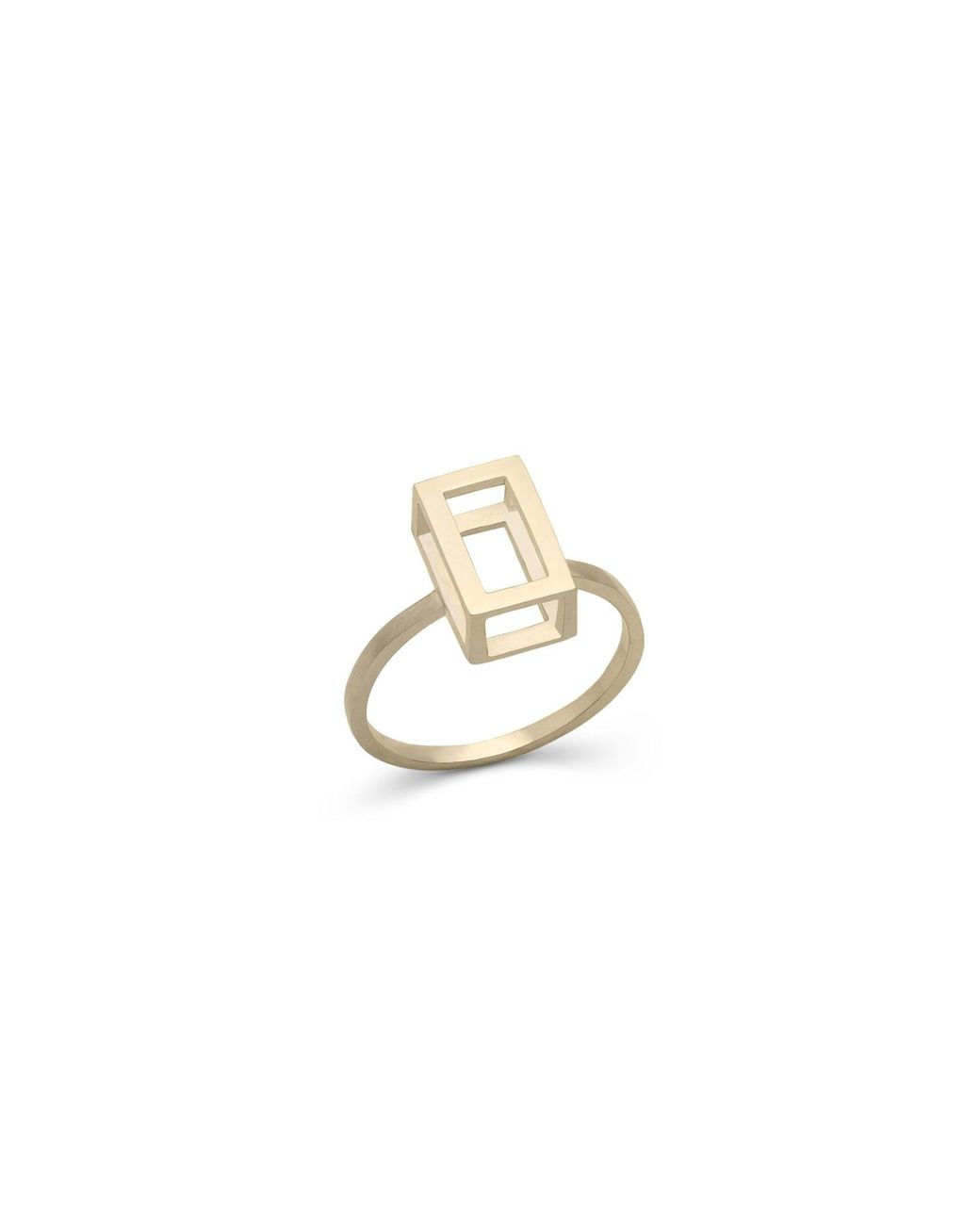 Sheida Farrokhi Metallic Rectangle Ring