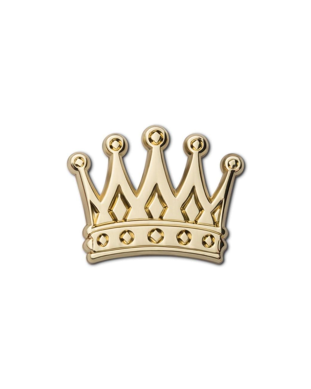 Make Heads Turn Metallic Golden Metal Pin Crown