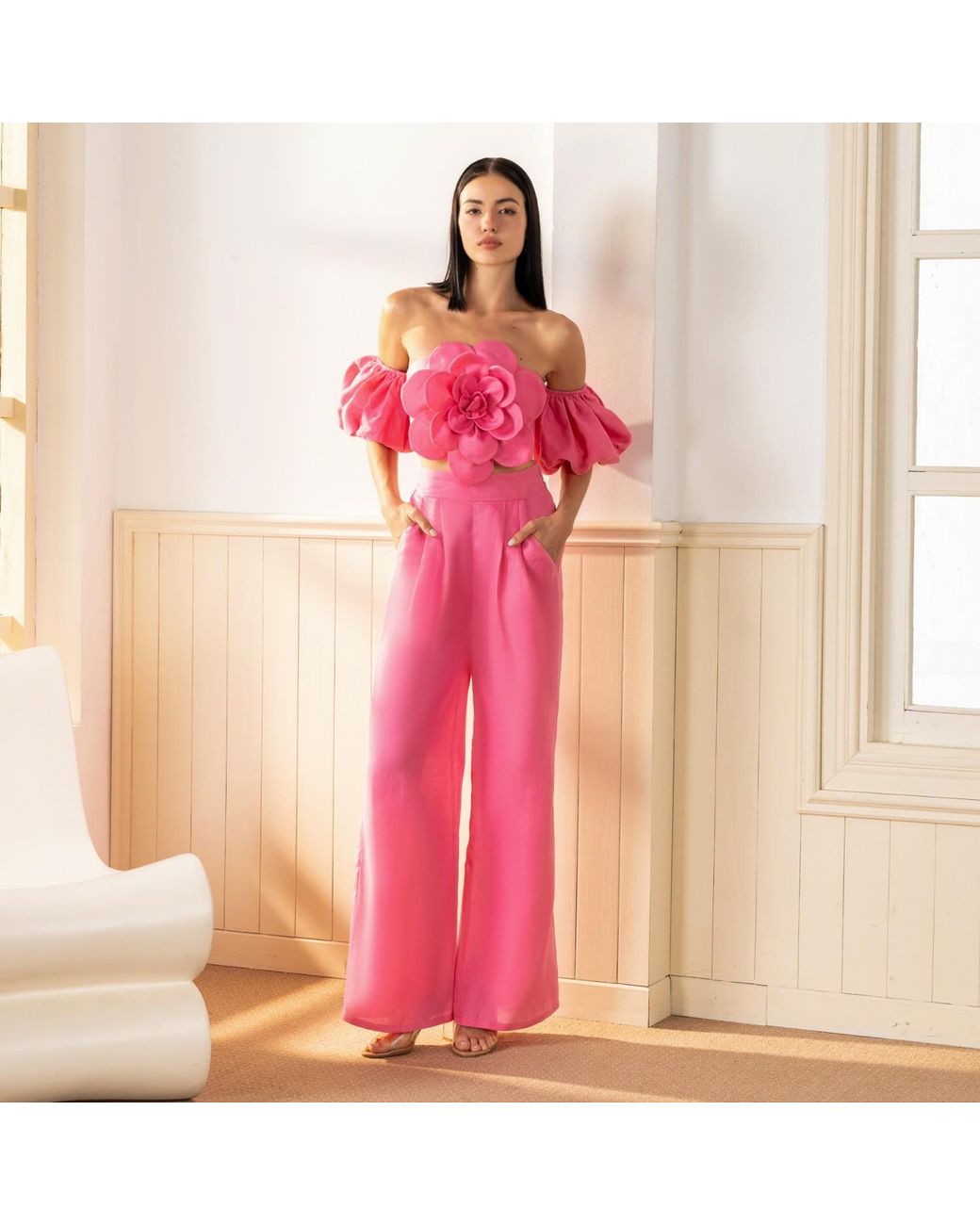 Yumi Kim Pink Keira Linen Top