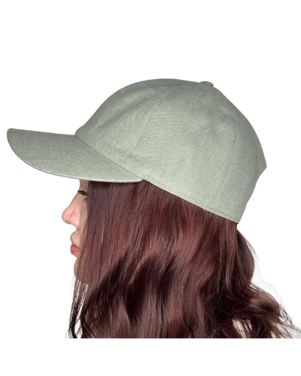 Cachemio Gray Minimalist Linen Baseball Cap