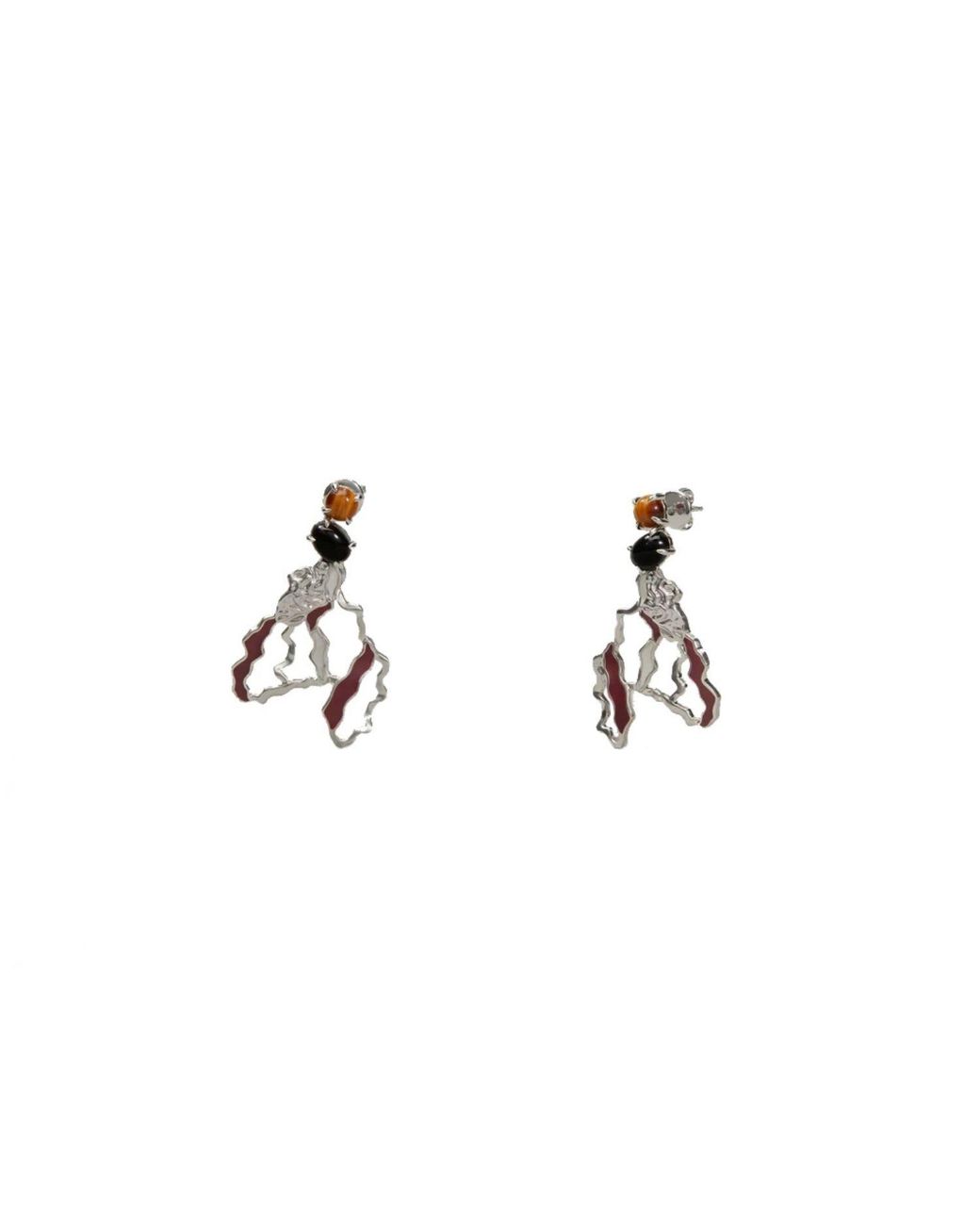 Onia Metallic Root Veil Earrings