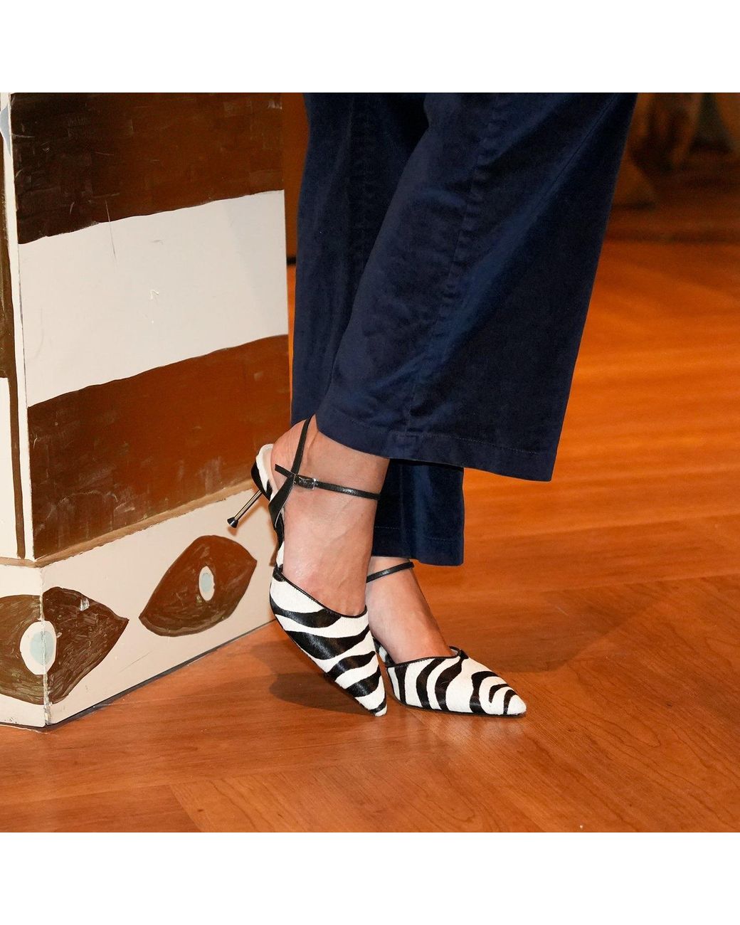 Alterre Metallic Zebra Amal Stiletto