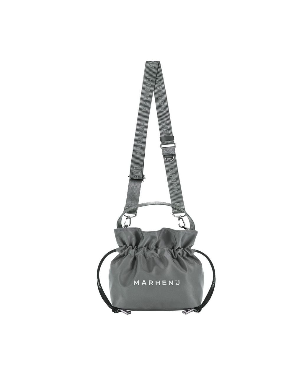 MARHEN.J Black Recycled Nylon Bucket Bag