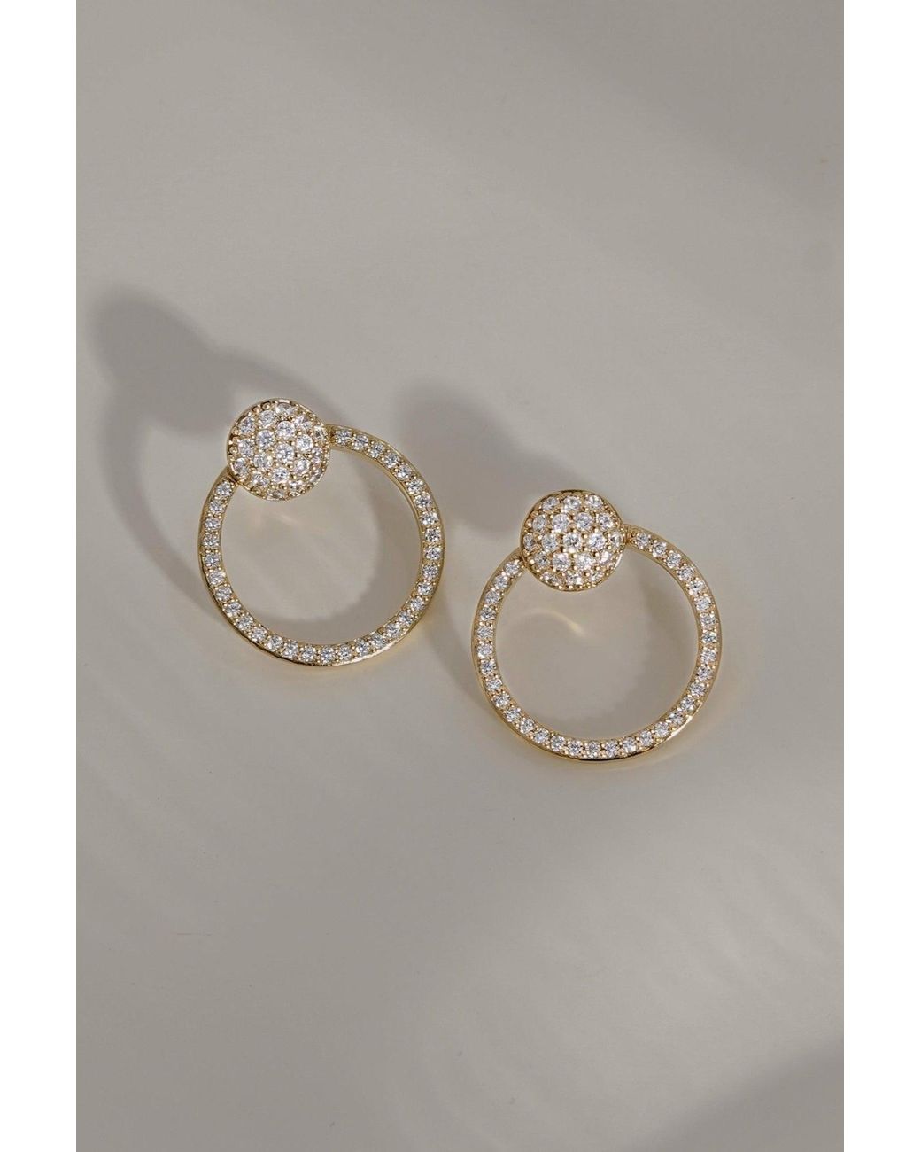 Diamonbliss Metallic Marilyn Monroe Convertible Pave Stud Earrings