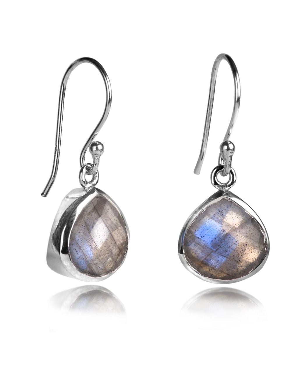 The Jewellery Store London Blue Pear-Shaped Labradorite Earrings