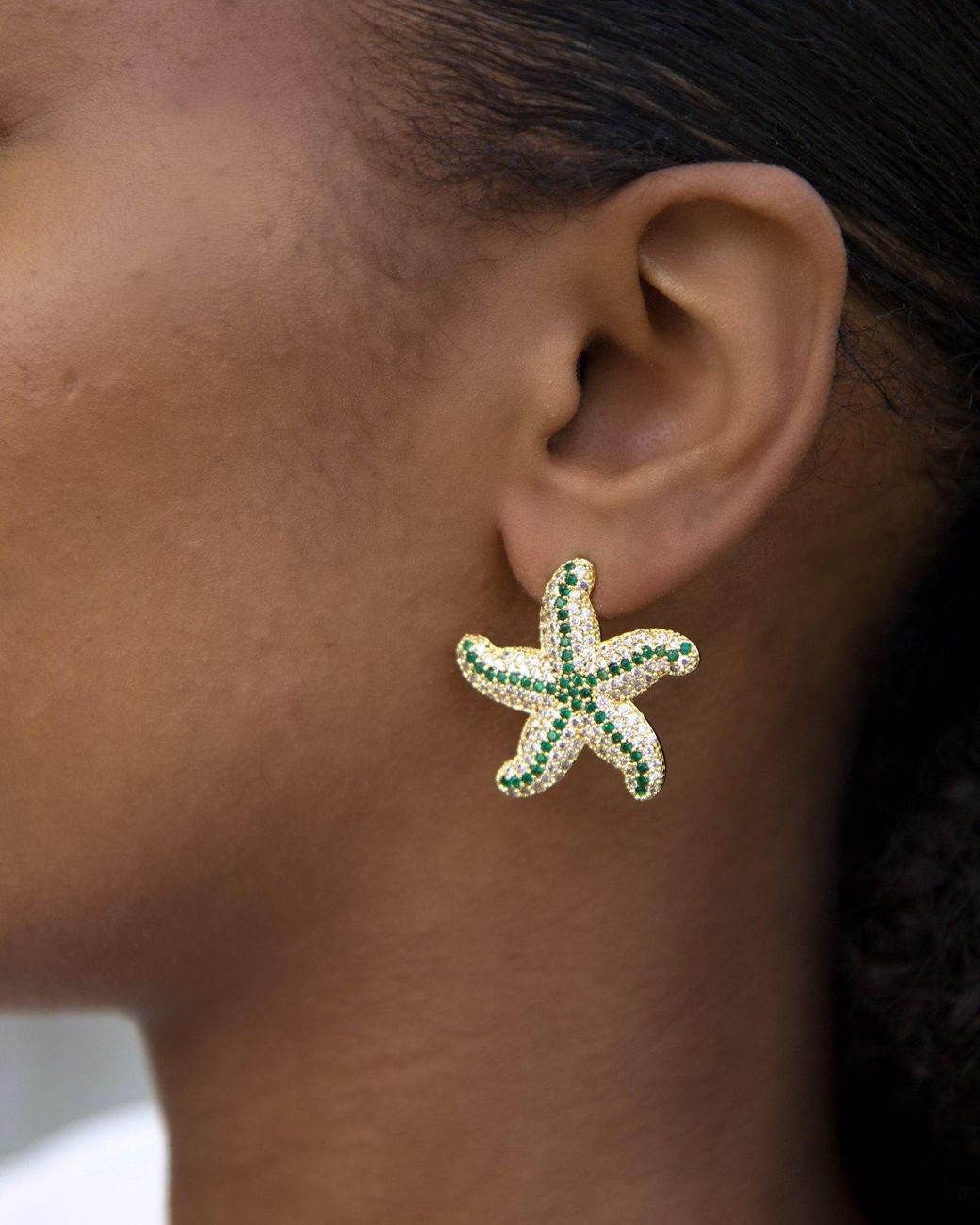 Kybele Studio Green Starfish Earrings