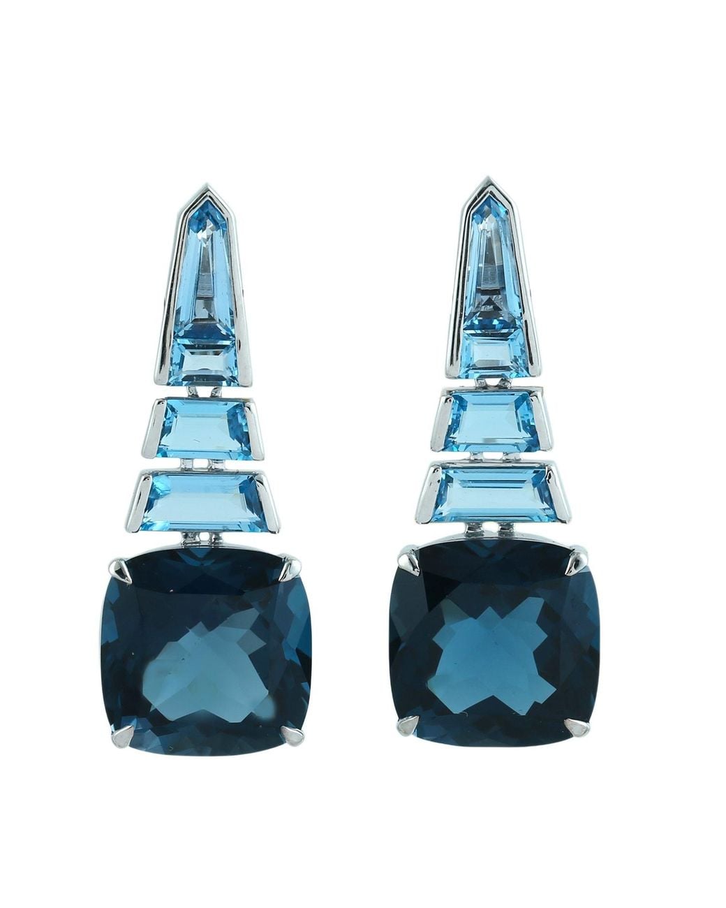 Artisan Blue 14K London Topaz Drop Earrings