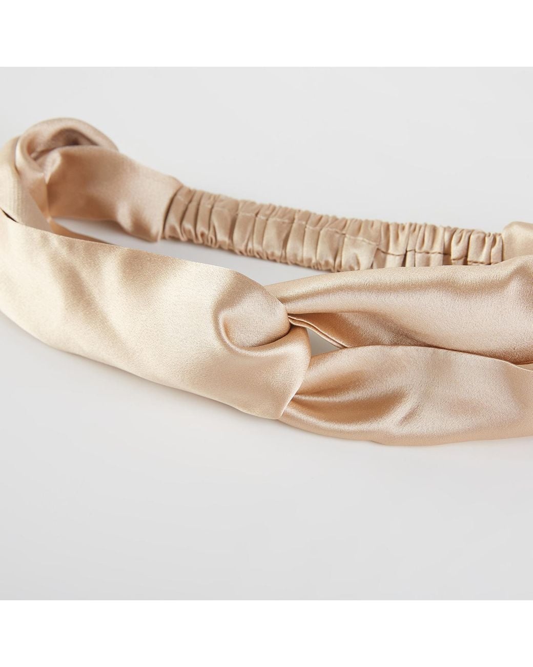 Soft Strokes Silk Metallic Neutrals Pure Mulberry Silk Turban Style Headband