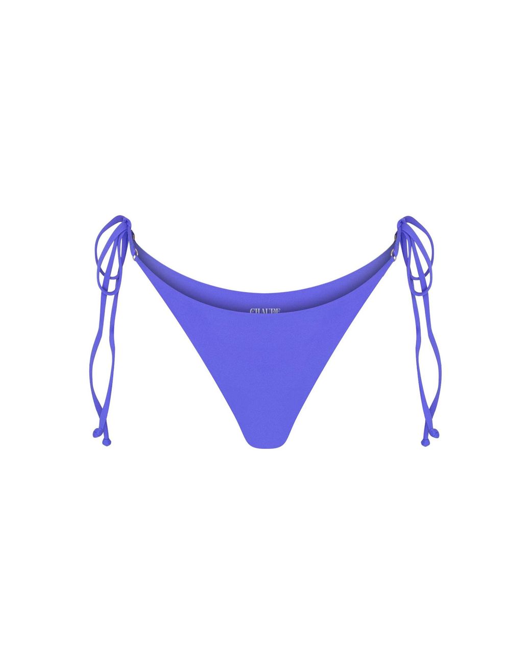 Chaude Swimwear Blue Toni Triangle String Bottom