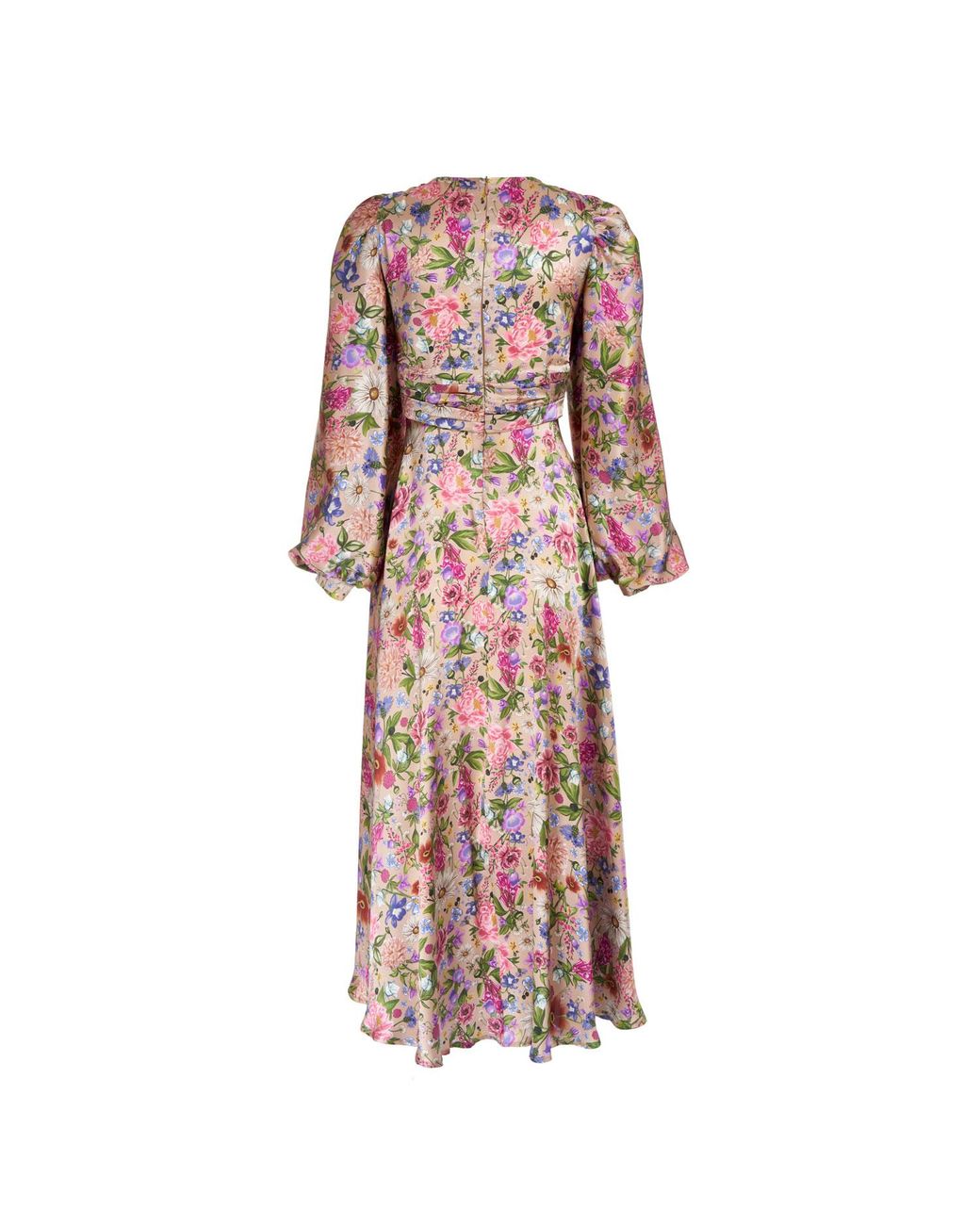 Sofia Tsereteli Pink Garden Treasure Silk Satin Dress