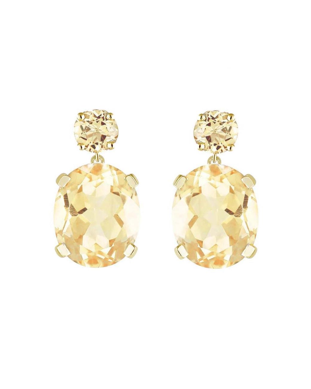 Augustine Jewels Metallic Citrine Drop Earrings