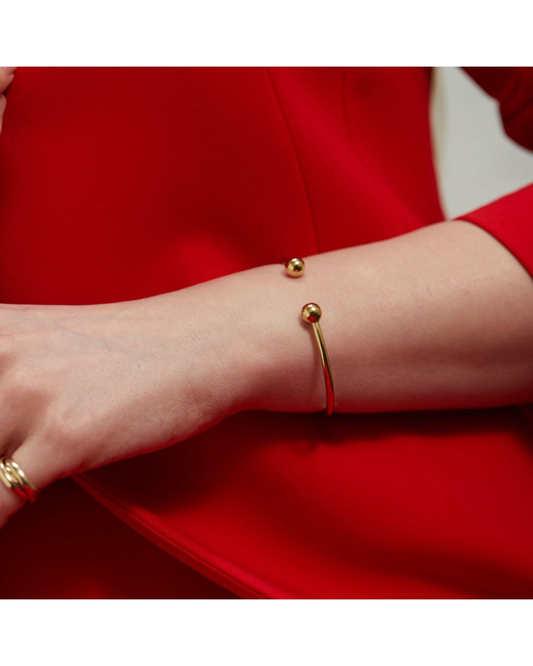 Auree Jewellery Metallic Curzon Vermeil Torque Bangle