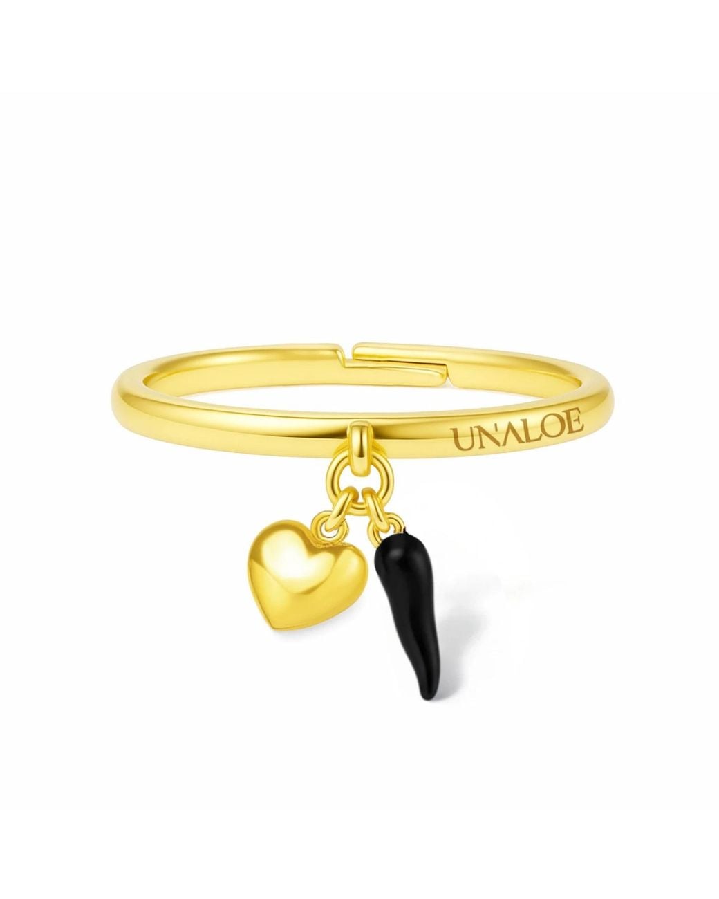 Unaloe Yellow Italian Lucky Charm Ring