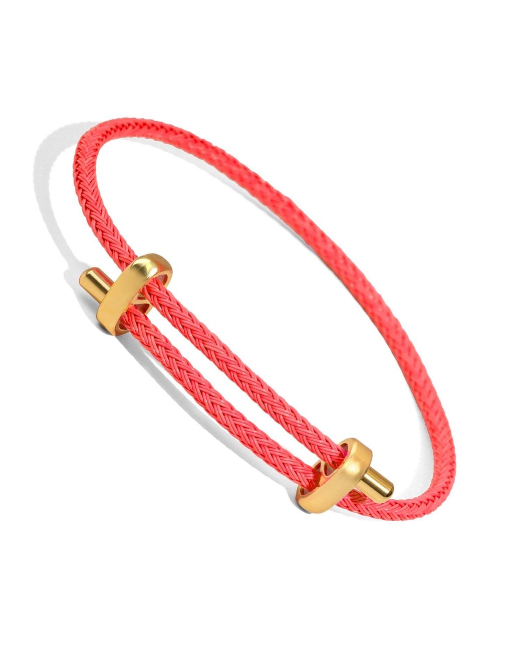 Ebru Jewelry Red Coral Glow Adjustable Rope Bracelet