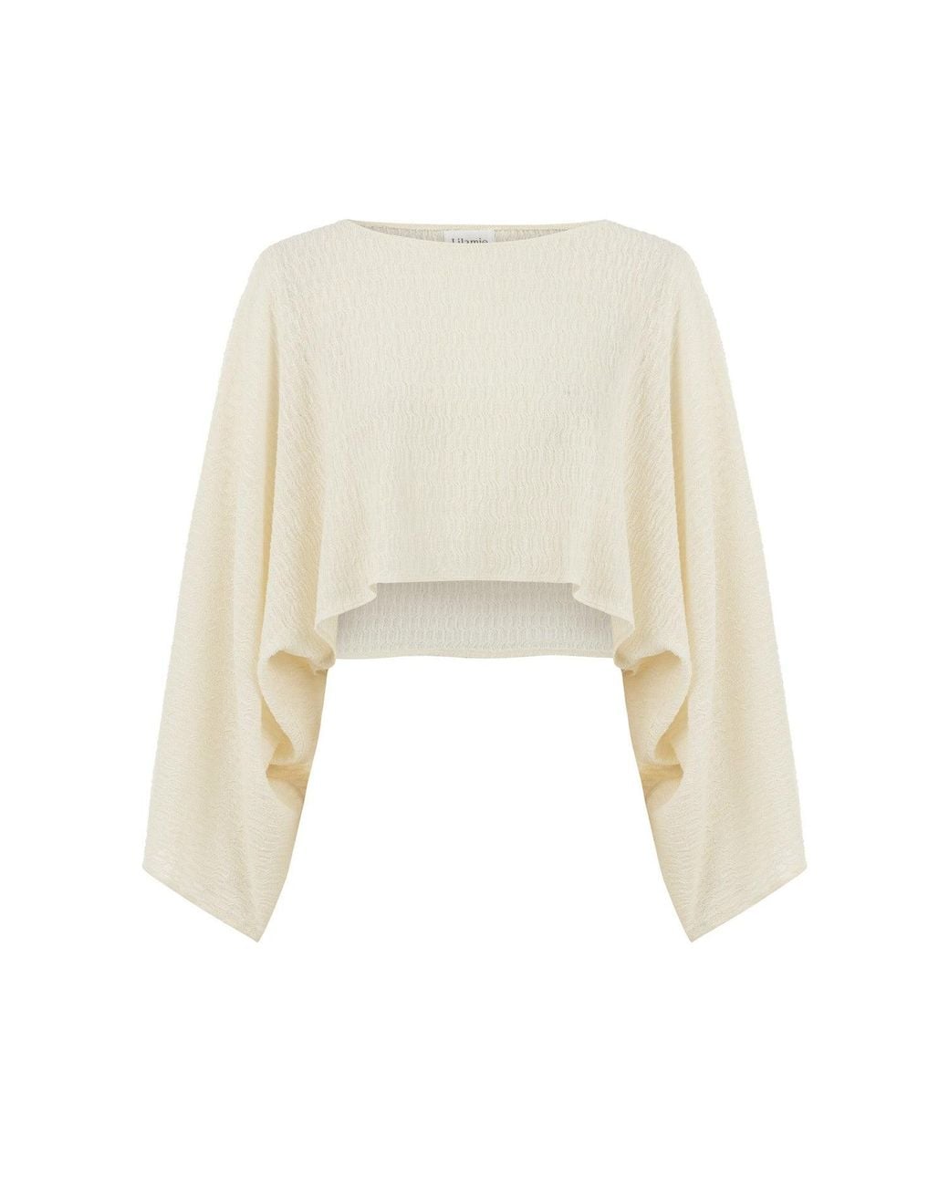 Lilamie White Neutrals Rio Loose Fit Long Sleeve Summer Blouse