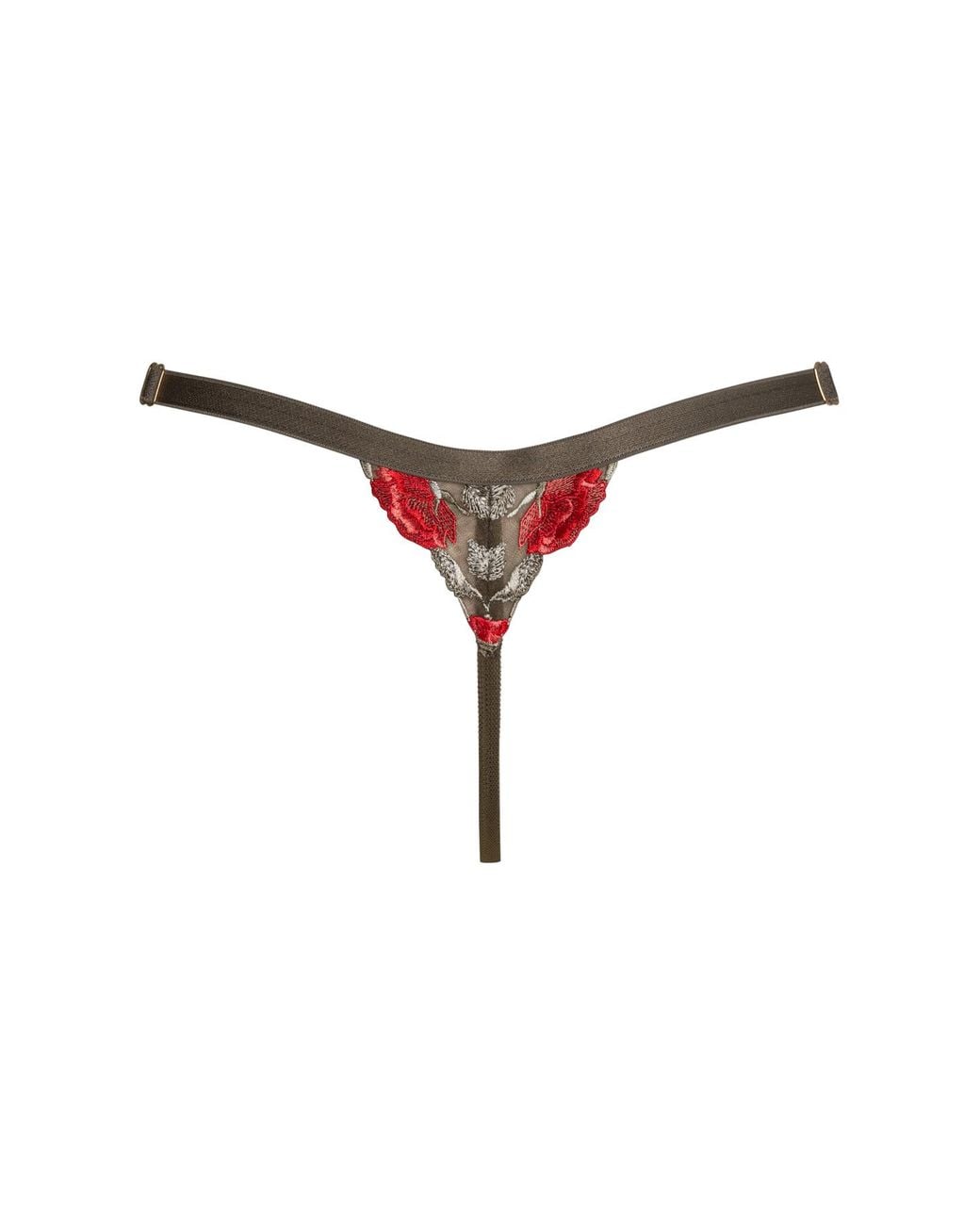 BonBon Lingerie Green Roses G-String
