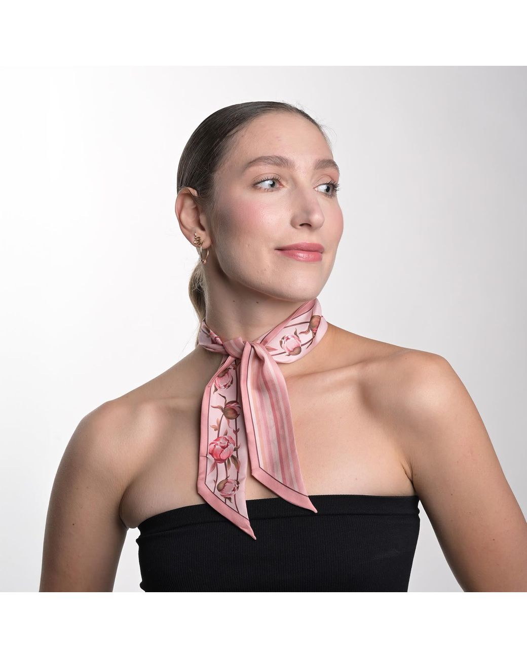 Silk&Soul Pink Peonies Twilly