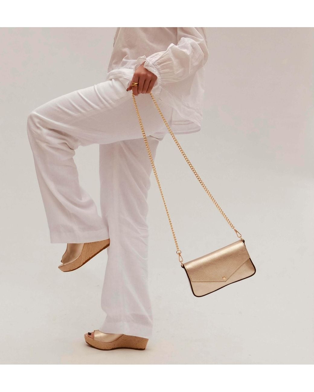 Apatchy London Metallic The Munro Leather Shoulder Bag