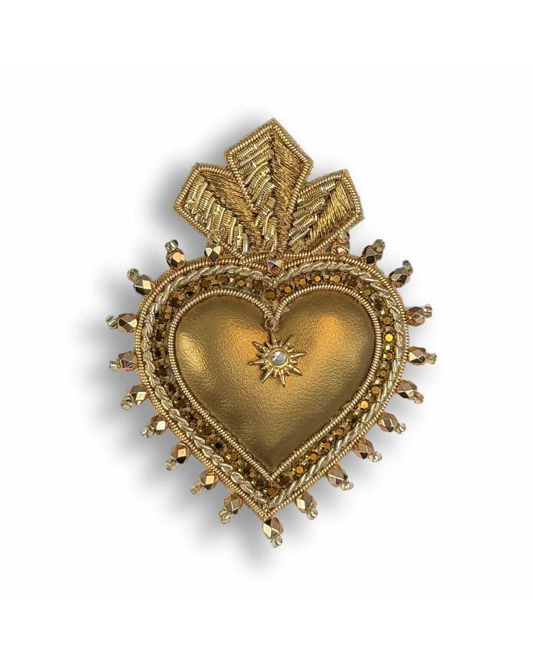 VETKA Metallic Heart Brooch – Golden Secret