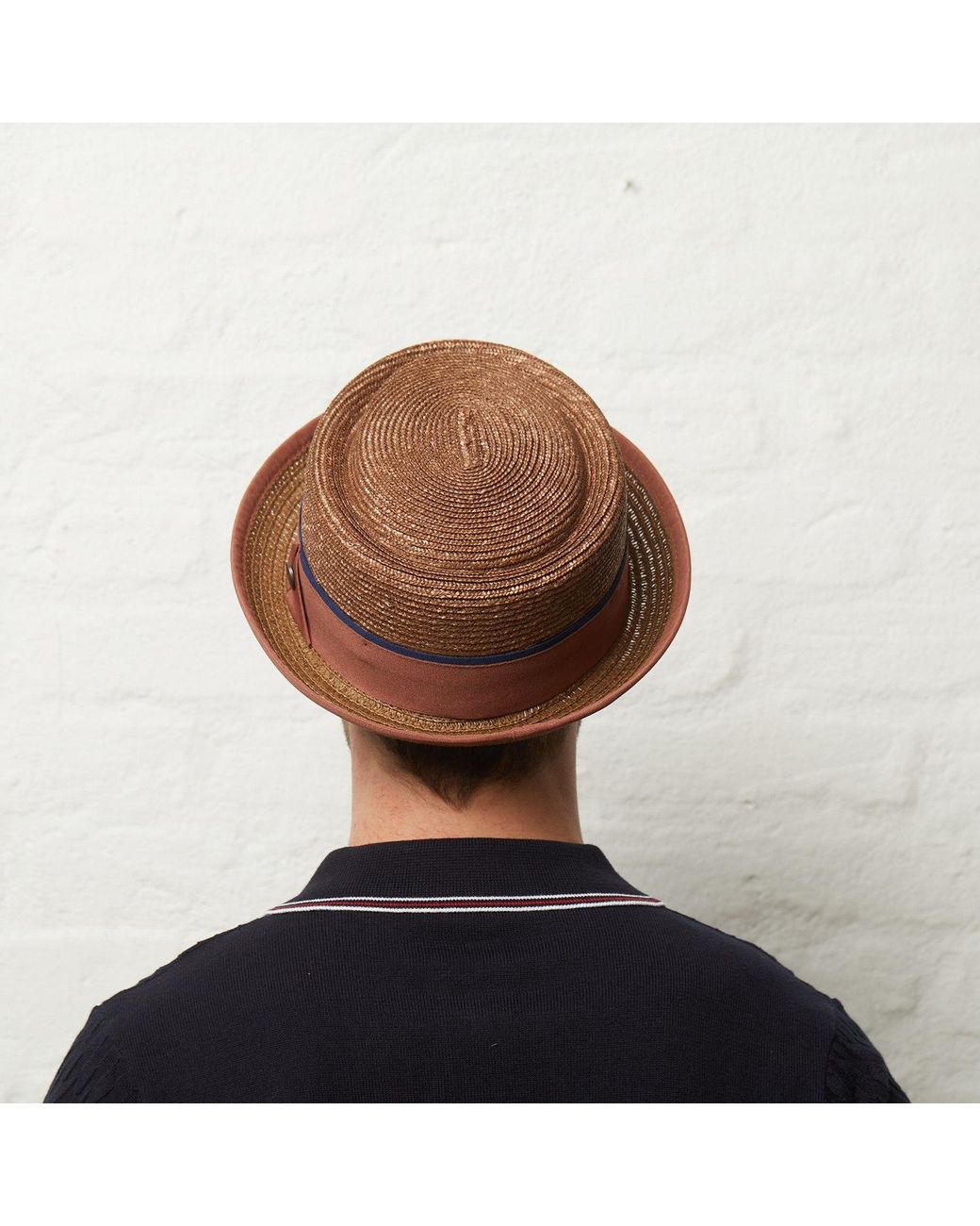 Dasmarca Hats Brown Dasmarca Oscar Summer Telescope Crown Lightweight Wheat Grass Breathable Mod Porkpie Hat for men