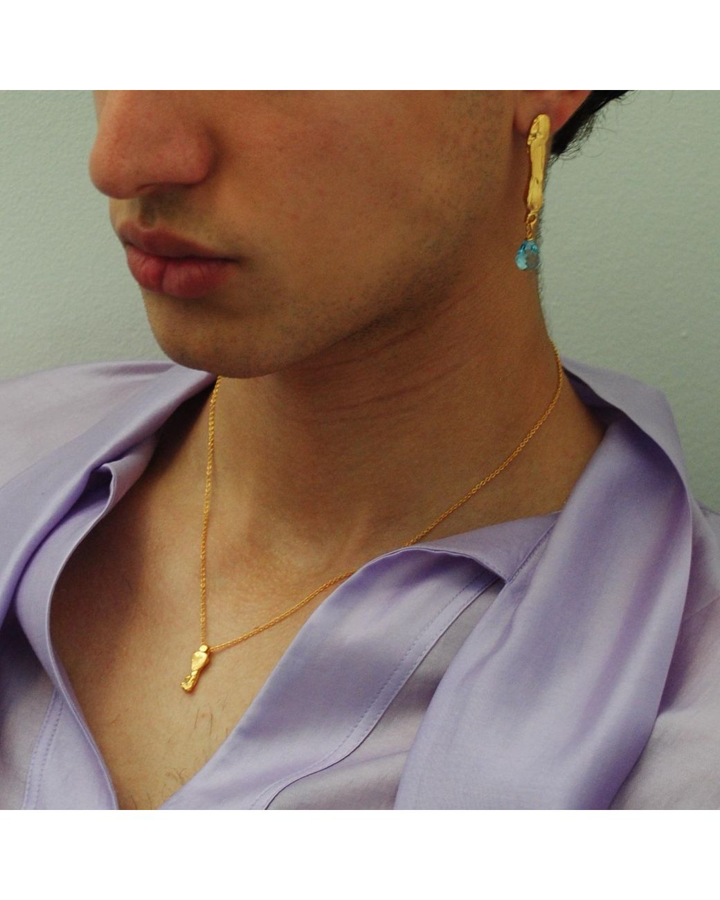De Roms Metallic The Promise Molten Small Key Necklace