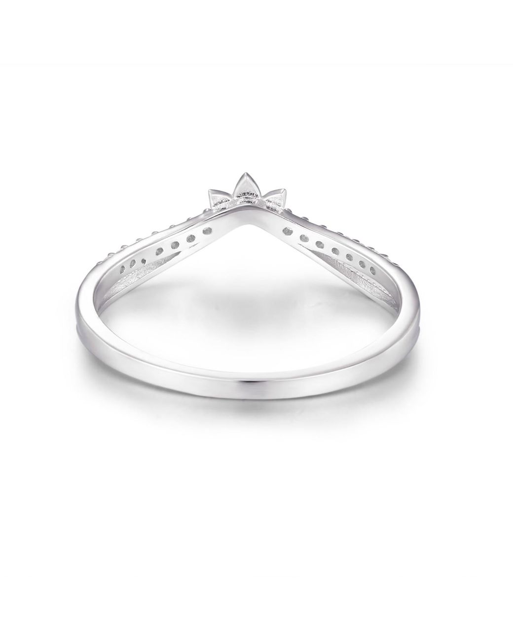 Azura Jewelry New York White Abloom B Stacking Ring Vermeil