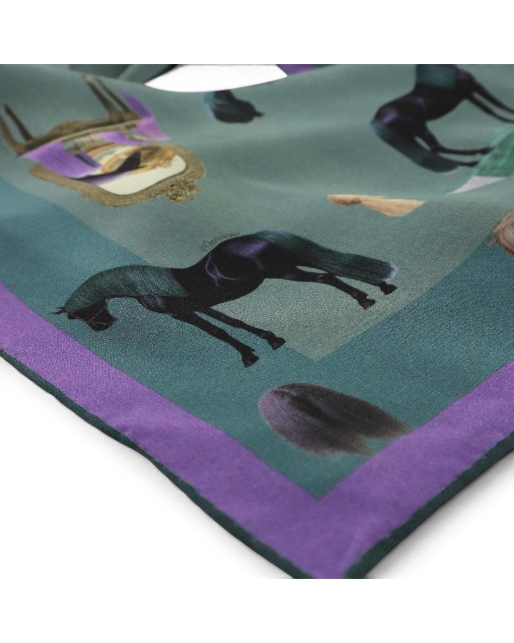 Monzlapur New York Green Horses Wear Wigs Small Scarf