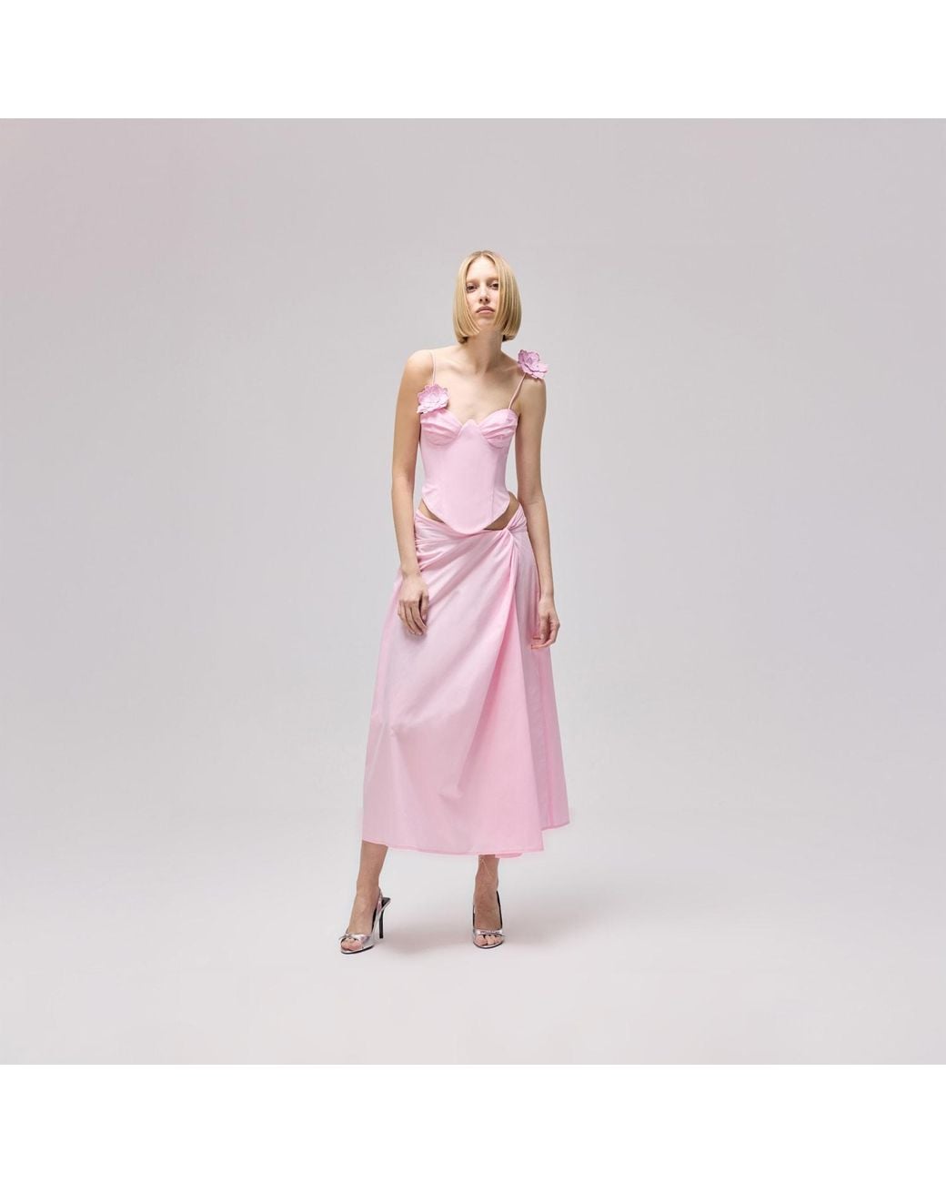 Herfetch Pink Blush Midi Skirt