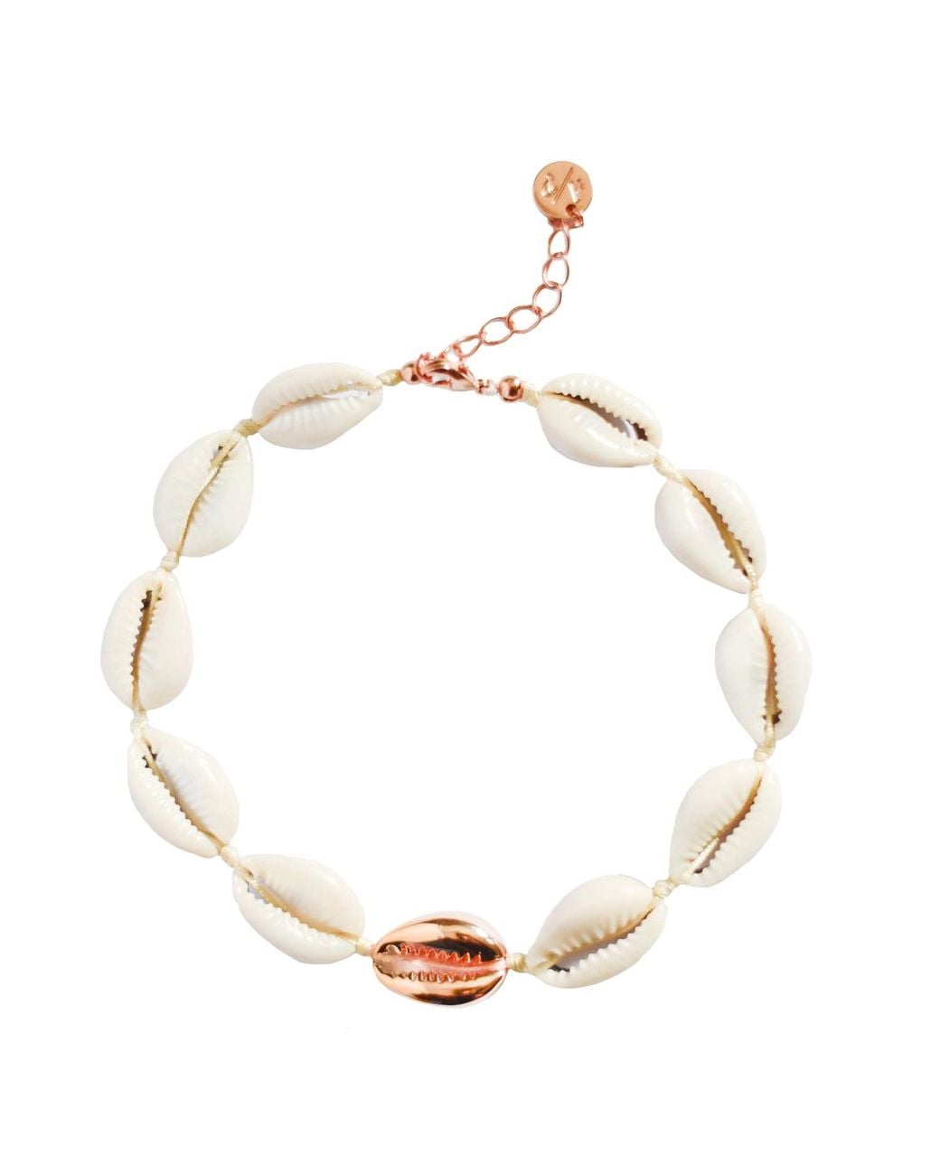 Adriana Pappas Designs Metallic Single Mini Shell Anklet