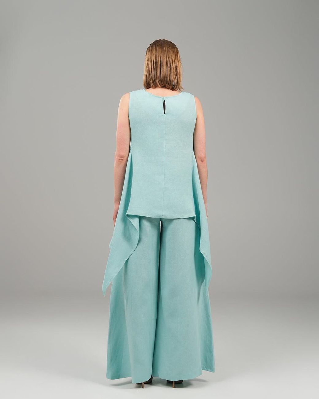 Lumina Eligma Blue The Breeze Ensemble Blouse- Sky
