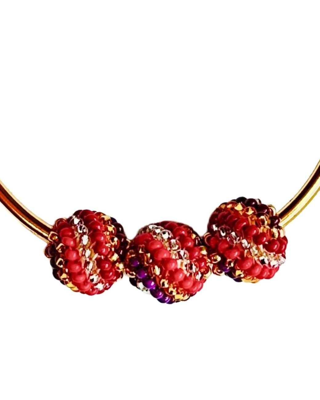 Iliana Arrazola Metallic Magic Ball Bracelet, Glass Beads, Beaded Jewelry