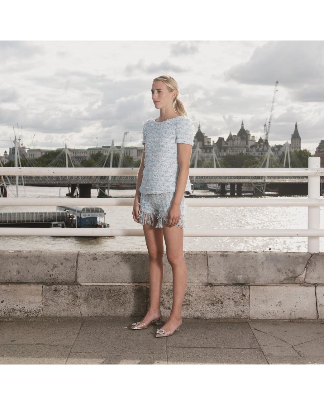 RUE AGTHONIS Blue Melon Top