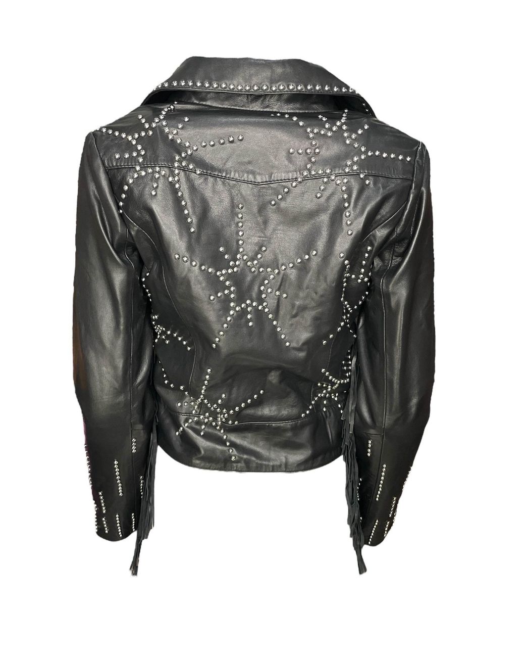 Any Old Iron Black Studded Starburst Leather Jacket