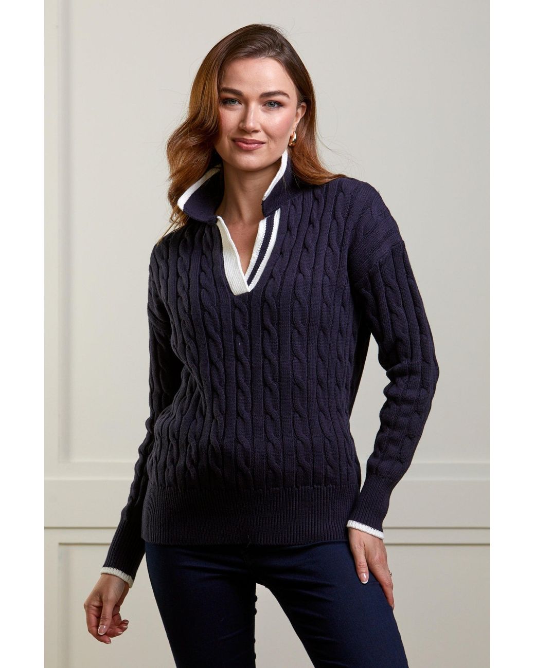 Guinea London Blue Collared Sweater