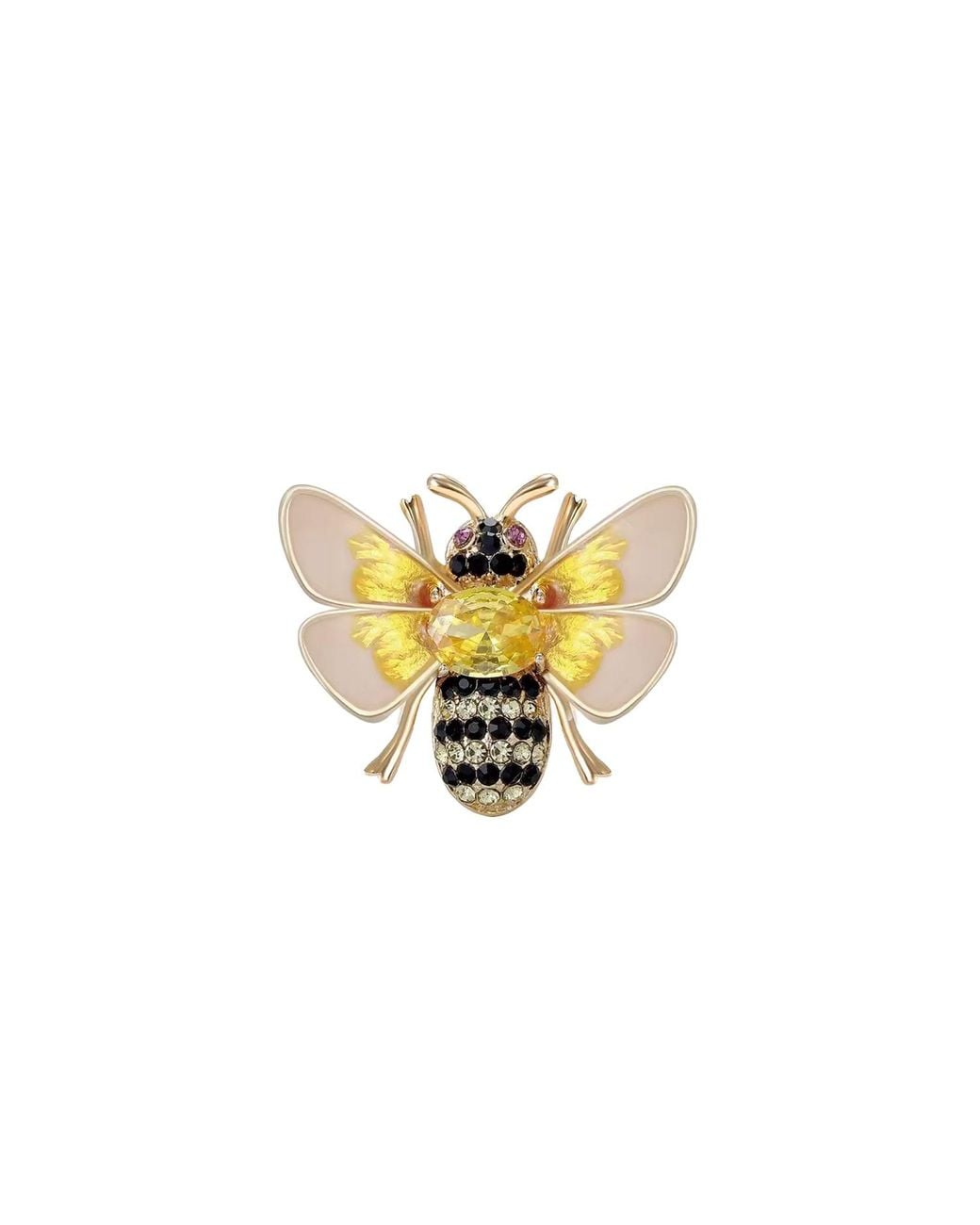 Chanel Joan Elkayam White Small Crystal Bee Brooch