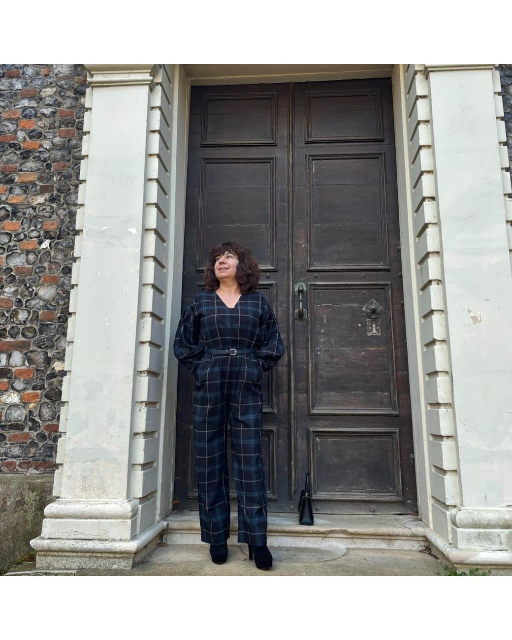 NUMBAT Blue Hazel Tartan Jumpsuit