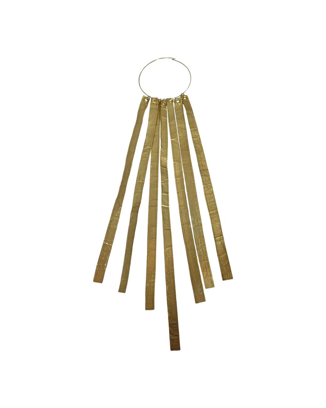 Romer Millinery Metallic Silk Bar Choker