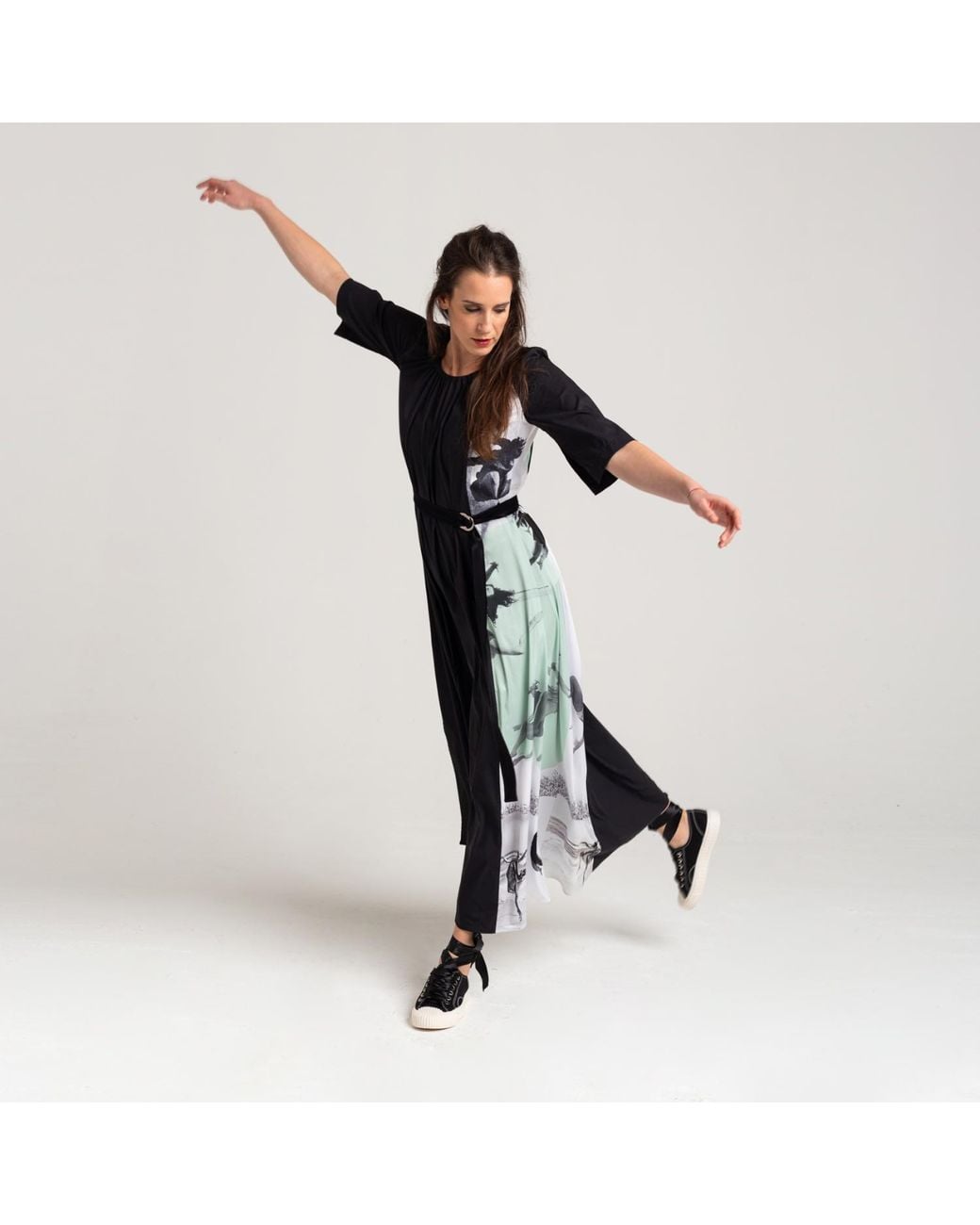 ARTISTA Black Flow Dress